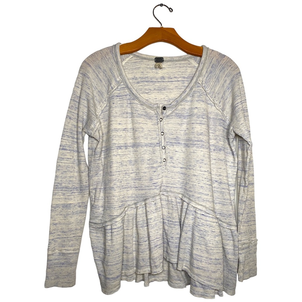 Free People Heathered Gray Long Sleeve Tee - Picture 10 of 13